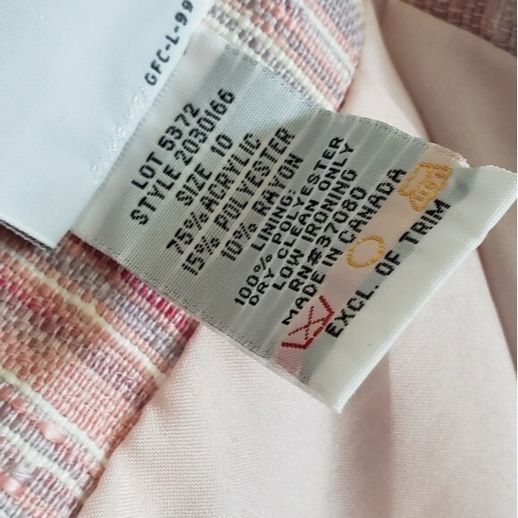 Georgio Fiorlini Pink and pastel colors tweed mini skirt size 10 - Picture 4 of 4